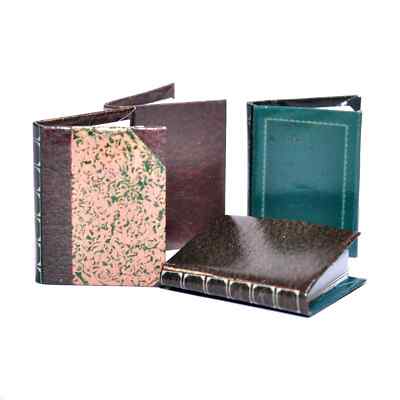 Dollhouse Miniature Leather Bound Books, Set of 4-image