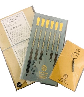 Traveler's Factory BLACKWING Pocket Note Book w/ Tin Charm plus Refill Set-image