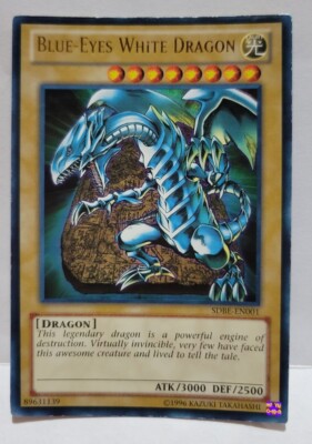 YUGIOH BLUE EYES WHITE DRAGON SDBE-EN001 ULTRA  PLAYED -image
