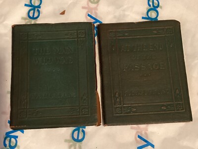 2 Little Leather Library Books Man Who Was, At The End Of The Passage , Kipling-image