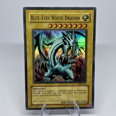 Blue-Eyes White Dragon SKE-001 - Super Rare Unlimited YuGiOh TCG - LP-image