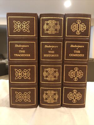Easton Press Shakespeare 3 volume set The Histories Comedies Tragedies Leather-image