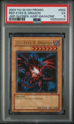 Red-Eyes B. Dragon JMP-002 Shonen Jump Magazine Promos Unlimited Yugioh PSA 5-image
