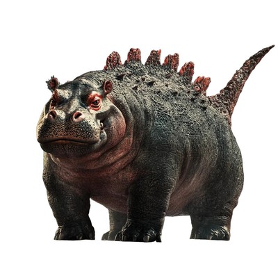 Hippo Godzilla Tail Vinyl Car Decal Sticker – Waterproof & UV-Resistant-image