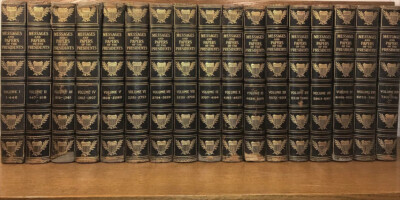 OLD LEATHER SET; Presidents United States! Complete 20 Chipping Poor Condition-image