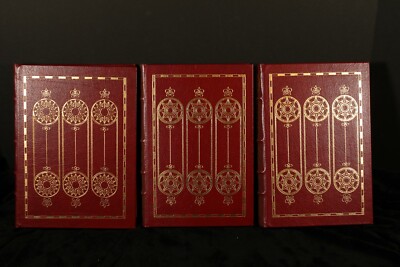 Easton Press Admiral of Ocean Seas and Voyages Columbus by Morison 3 Vols Set -image