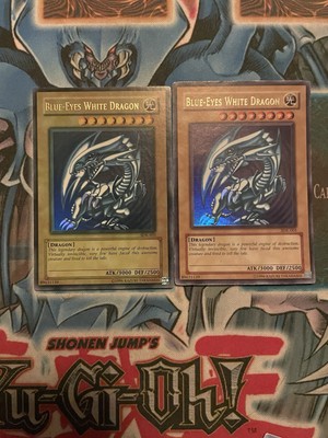 Yu-Gi-Oh! TCG Blue-Eyes White Dragon SDK-001 MISPRINT Faded Error - LP-image