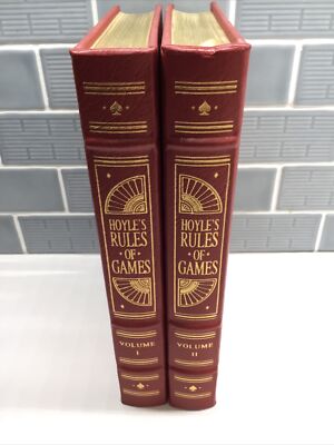 Hoyle’s Rules Of Games Easton Press Set, 2 Vols. Excellent-image