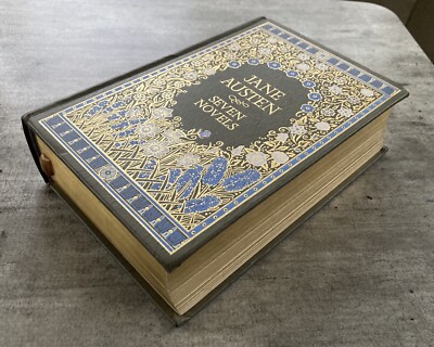 Jane Austen Hardcover Book Complete Set Collection Seven 7 Novels Leather Bound-image