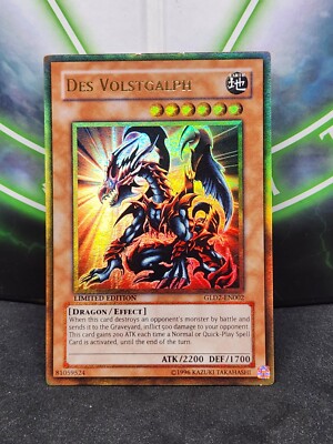 Yugioh Des Volstgalph GLD2-EN002 Gold Rare NM-image