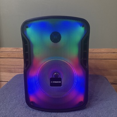 Fisher FBX688K  Portable Wireless Bluetooth Speaker W/Colorful Light Effects-image