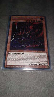 YGO English Near Mint Secret Rare Red-Eyes Alternate Black Dragon TN19-EN005-image