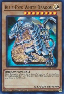 Yugioh - Blue Eyes White Dragon Ultra Rare Limited Edition NM - Free Holo Card-image