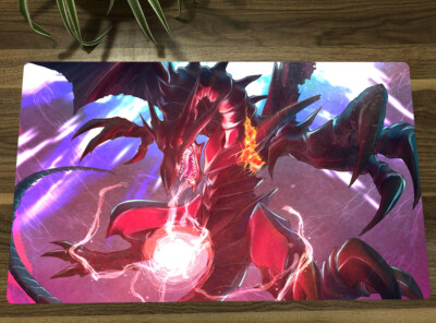 YGO Red-eyes Black Dragon Playmat CCG TCG Mat Trading Card Game Mat Mouse Pad-image