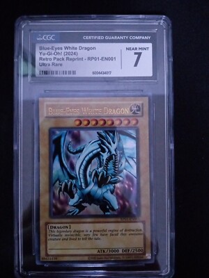 CGC Certified Blue-Eyes White Dragon RP01-EN001 Retro Pack Unlimited  NM 7-image
