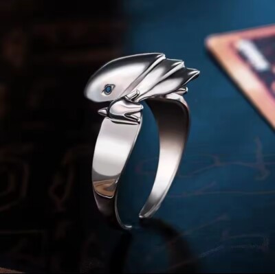 Kaiba Ring - Blue-Eyes White Dragon Ring - Yugioh Cosplay Jewelry-image