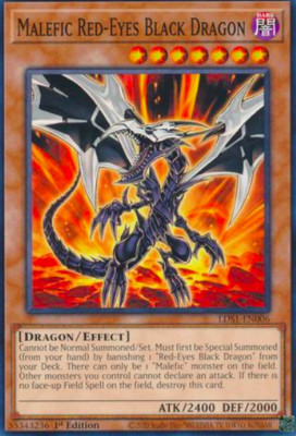 1X NM Malefic Red-Eyes Black Dragon - LDS1-EN006 - Common 1st Ed-image