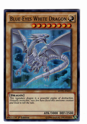 Yugioh- 1X Blue-Eyes White Dragon - Ultra Rare - 1st Edition - MVP1-EN055 - NM-image