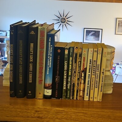 Louis L'Amour Western Novels Mixed Lot of 15 Books Sacketts Comstock Leatherette-image