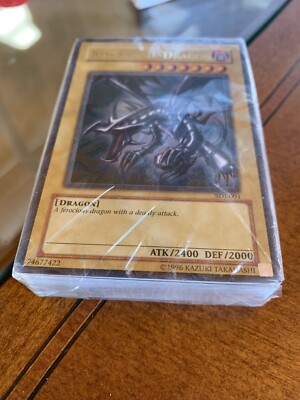 1996 Yugioh Joey starter deck, 1st Edition factory sealed Red eyes black dragon -image