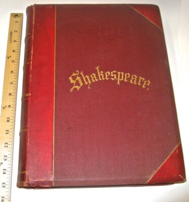 LEATHER Set;WORKS OF SHAKESPEARE!CHARLES KNIGHT(IMPERIAL EDITION!)MASSIVE FOLIO!-image