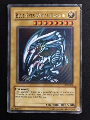 Yugioh Blue Eyes White Dragon SDK-001 Unlimited Edition Ultra Rare - MP/LP -image