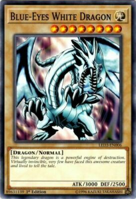 YUGIOH Mokuba Kaiba Deck w/ Blue-Eyes White Dragon Complete 40 - Cards-image