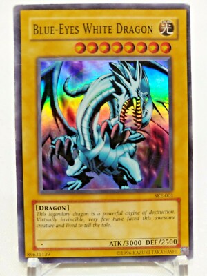 Blue-Eyes White Dragon SKE-001 Holographic Ultra Rare Yugioh Card -image