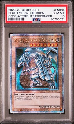 2023 YU-GI-Oh Blue Eyes White Dragon 25th Anniversary Error ITA PSA 10 GEM-image