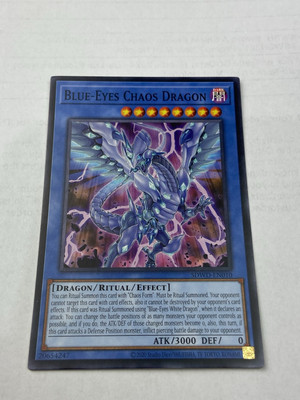 Yugioh Blue-eyes Chaos Dragon Sdwd-en010 Blue Eyes White Destiny (misprint)-image