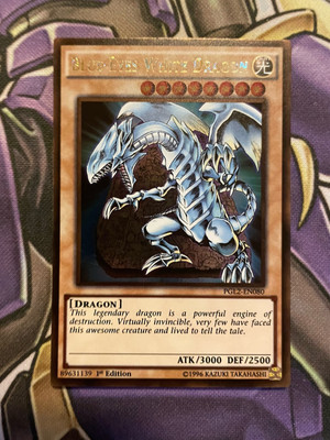 Blue-Eyes White Dragon - PGL2-EN080 - Gold Rare - 1st Edition - NM-image