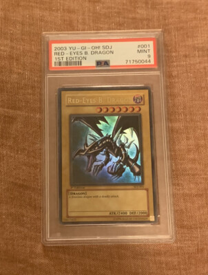 Yu-Gi-Oh! TCG Red-Eyes B. Dragon Legendary Duelists LEDU-EN000 1st Edition PSA 9-image