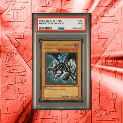 2003 Yu-Gi-Oh! Starter Deck Joey Red-Eyes Black Dragon #001 – PSA MINT 9-image