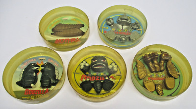 1996 Japanese 5 BANPRESTO MAGNET SET Godzilla MECH-GODZILLA Kingghidora  CM3621-image