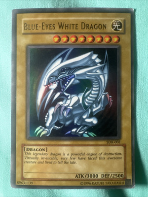 YuGiOh Blue Eyes White Dragon Sdk-001 Ultra Rare LP/MP-image