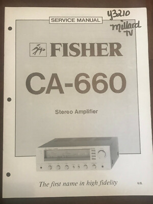 FISHER CA-660 STEREO AMPLIFIER ORIGINAL SERVICE REPAIR MANUAL -image
