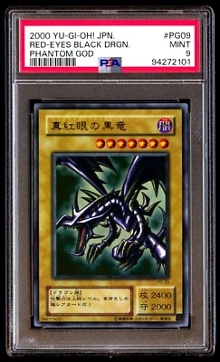 PSA 9 Mint Red-Eyes Black Dragon PG-09 Phantom God 2000 Japanese Graded Card-image