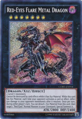 Lightly Played Red-Eyes Flare Metal Dragon - CORE-EN054 - Secret Rare - Unlimite-image