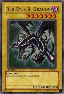 Red-Eyes B. Dragon - SDJ-001 - Ultra Rare - 1st Edition x1 - Moderately Played-image