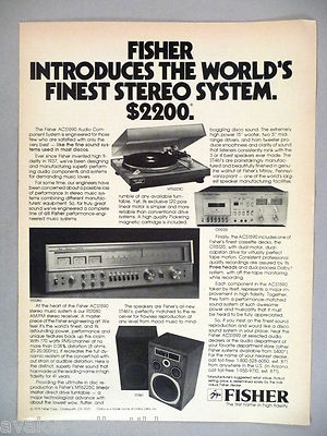 Fisher ACS1590 Audio Component Stereo System PRINT AD - 1978 ~speakers, receiver-image