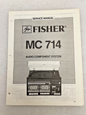 Vintage Original Fisher MC-714 Audio Component System Service Manual Repair-image