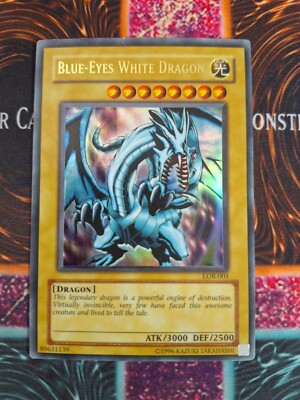 Yu-Gi-Oh! Blue-Eyes White Dragon LOB-001 Ultra Rare OG Unlim MP Foil Shift a1/-image
