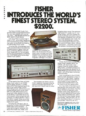 Vintage Print Ad Fisher Introduces The World's Finest Stereo System - Apr 1978-image