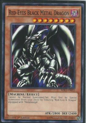 Yugioh - Red-Eyes Black Metal Dragon - 1st Edition Card-image