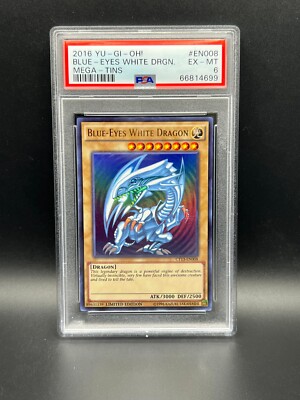 Yugioh PSA 6 EX-MT Blue-Eyes White Dragon CT13-EN008 Ultra Rare Limited S#4699-image