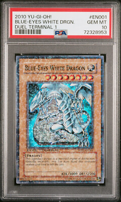YUGIOH DUEL TERMINAL DT01-EN001 BLUE-EYES WHITE DRAGON PSA 10 GEM MINT #72328953-image