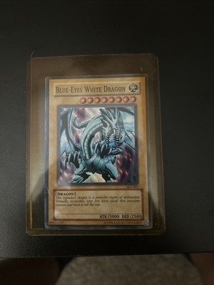 Blue-Eyes White Dragon Unlimited Super Rare Holo Foil SKE-001 YUGIOH-image