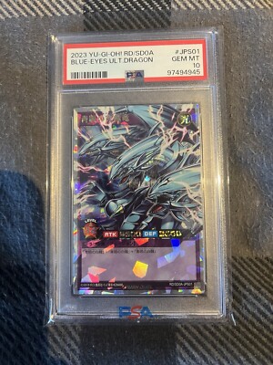 Blue-Eyes Ultimate Dragon RD/SD0A-JPS01 Over Rush Rare Japanese Yugioh PSA 10-image
