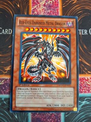 Yu-Gi-Oh! Red-Eyes Darkness Metal Dragon SDDC-EN013 Common 1st Edition NM/LP-image