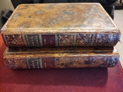 Les Caracteres de Théophraste by Jean de La Bruyère 1769 Leather Two Volume Set-image
